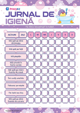 Ținem un jurnal de igienă