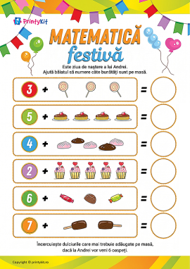 Matematică festivă: calculăm exercițiile