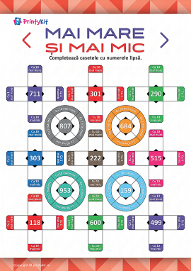 Mai mare și mai mic: calcul mintal