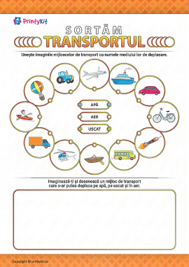 Sortăm mijloacele de transport în funcție de mediul de deplasare