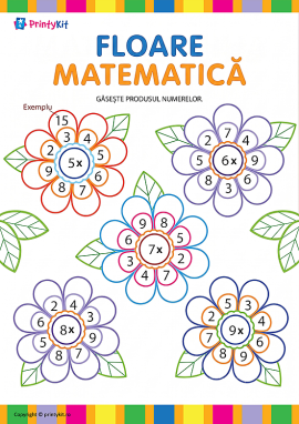 Floarea matematică: repetăm tabla înmulțirii