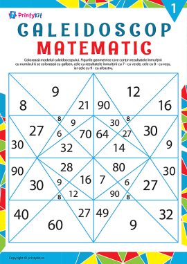 Caleidoscop matematic: repetăm tabla înmulțirii