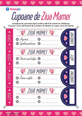 Completăm cupoanele pentru Ziua Mamei