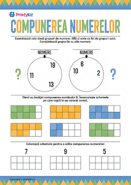 Învățăm compunerea numerelor folosind scheme