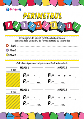 Învățăm să calculăm perimetrul pătratului