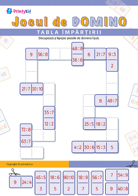 Jocul de Domino: tabla împărțirii
