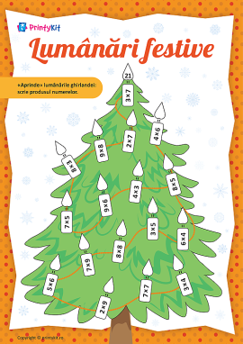 Lumânări festive: învățăm tabla înmulțirii
