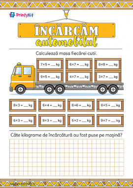 Încărcăm automobilul: exerciții de înmulțire