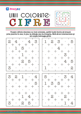 Linii colorate: cifre