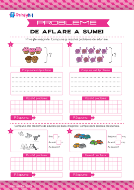 Rezolvăm probleme de adunare