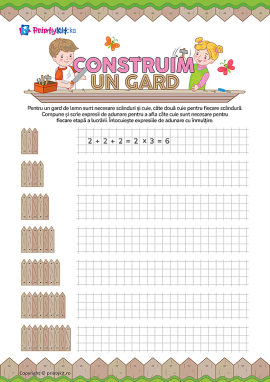 Construim gardul: tabla înmulțirii