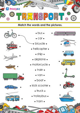Transport (Mijloace de transport)– match words and pictures