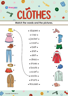 Clothes (haine) – match words and pictures