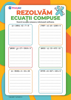 Dezvoltăm abilitatea de a rezolva ecuații compuse