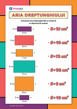 Calcularea ariei dreptunghiului