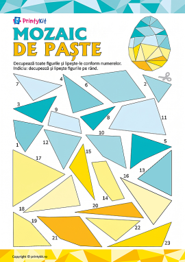 Activitate practică de Paște: ou cu forme geometrice