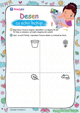 Desen cu ochii închiși: exercițiu pentru sincronizarea activității celor două emisfere cerebrale
