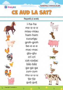 Cum vorbesc animalele domestice? (onomatopee)