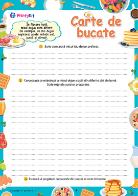 Carte de bucate: dezvoltarea exprimării orale