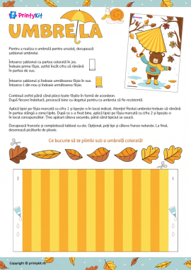 Activitate practică de toamnă din hârtie, cu elemente tridimensionale din hârtie