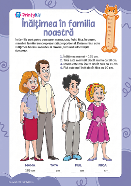 Înălțimea corpului uman clasa a III-a