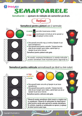 Semafoare: activitate practică din hârtie