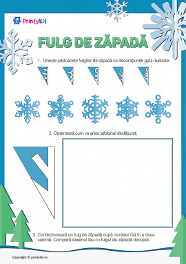Fulgi de zăpadă: dezvoltăm imaginația