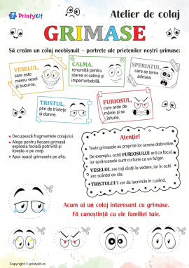 Emoții: activitate practică din hârtie