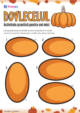 Dovleacul: activitate practică simplă și construcție din hârtie