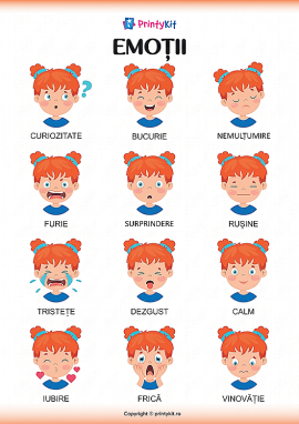 Emoții – poster informativ ilustrat