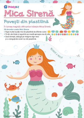 Sirena: șablon pentru activitate practică cu plastilină