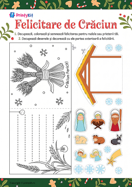 Felicitare de Crăciun: activitate practică