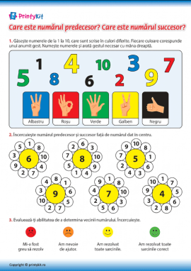 Determinăm numărul predecesor și cel succesor