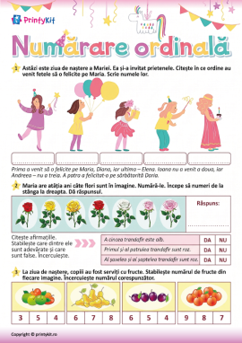 Exersăm numărarea ordinală