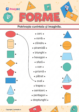 Forme geometrice: învățăm formele geometrice în limba engleză
