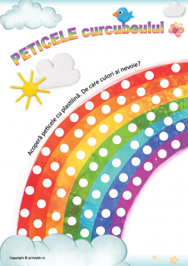 Curcubeul: petice din plastilină