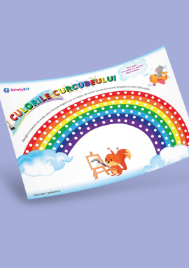 Curcubeul: desenăm cu degetele și cu bețișoare de vată