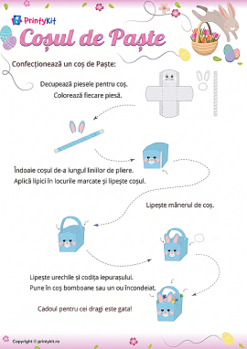 Coșuleț de Paște: activitate practică din hârtie
