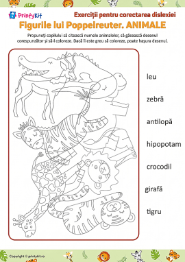 Figurile Poppelreuter. Animale