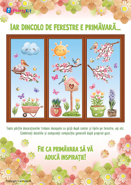 Decor de primăvară: șabloane de desen pentru decorarea ferestrelor, ușilor și tablei