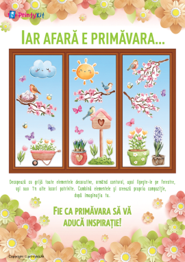Decor de primăvară: șabloane de desen pentru decorarea ferestrelor, ușilor și tablei