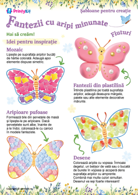 Șabloane de fluturi pentru creativitate și activități practice: pentru copii de la 2 ani