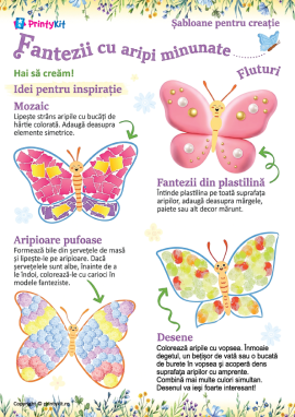 Șabloane de fluturi pentru creativitate și activități practice: pentru copii de la 2 ani