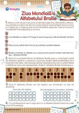 Alfabetul Braille: învățăm să scriem și să înțelegem