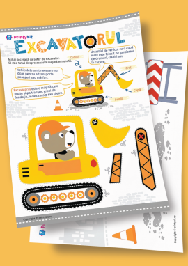 Excavator: activitate practică pe tema vehiculelor speciale pentru preșcolari