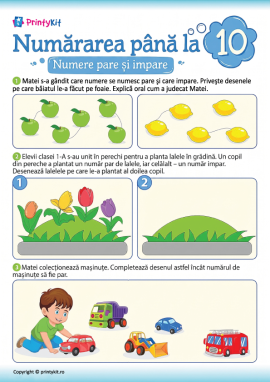 Învățăm să distingem numerele pare de cele impare