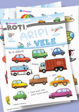 Transport: șabloane și fundaluri pentru activități practice tematice