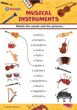 Instrumente muzicale: învățăm instrumentele muzicale în limba engleză