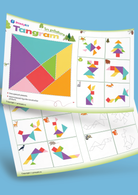 Tangram „Animale din pădure”: șabloane și scheme pentru joc
