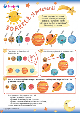 Studiem planetele, dezvoltăm gândirea logico-matematică